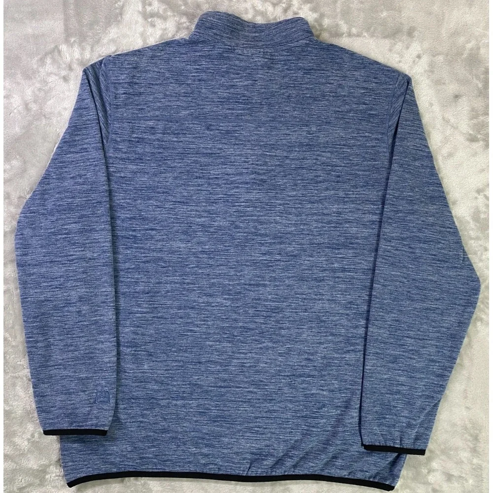 Avalanche Quarter Zip Pullover Mens XL Blue Space Dye Outdoor Performance Layer